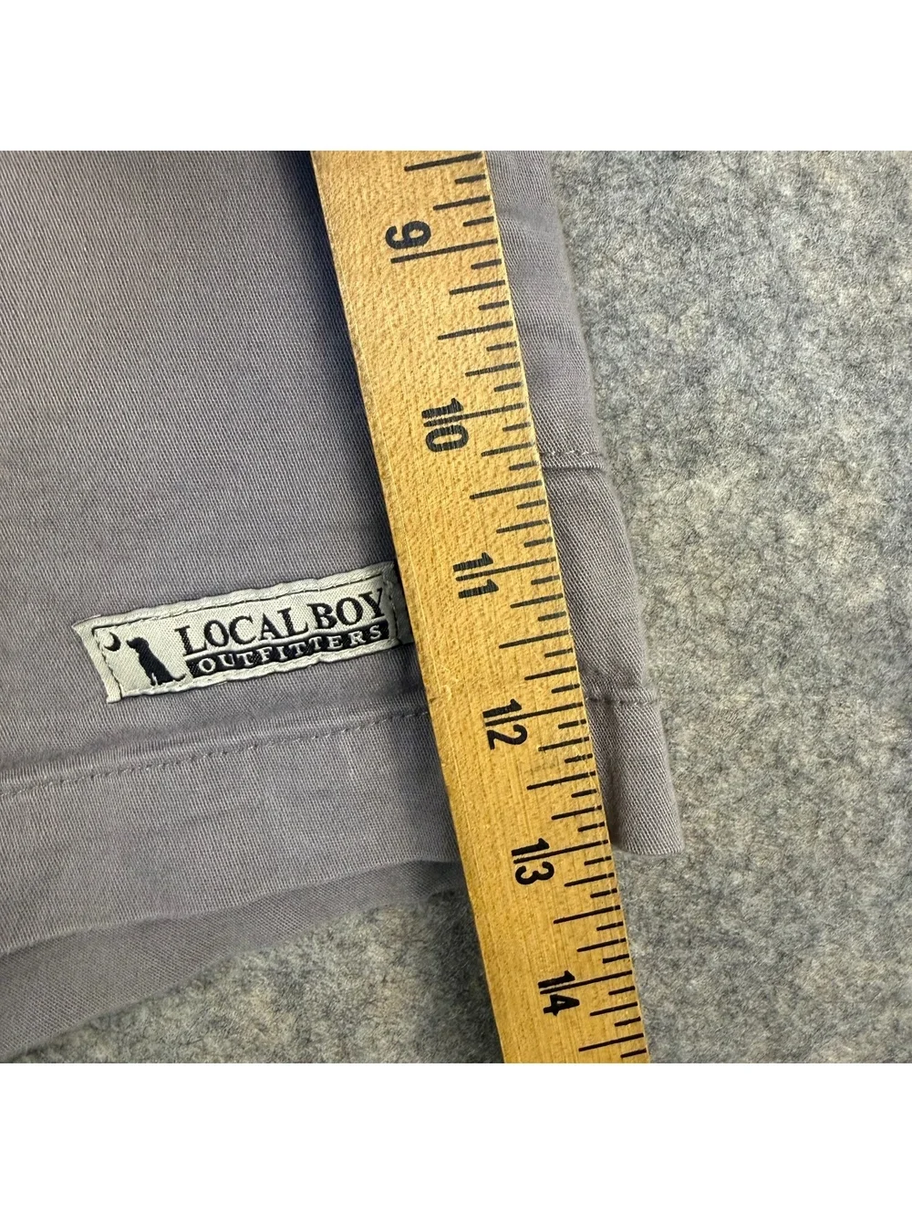 Local Boy Flat Front Elastic Waist Belted Shorts Gray Boy’s Size Small 5” 783